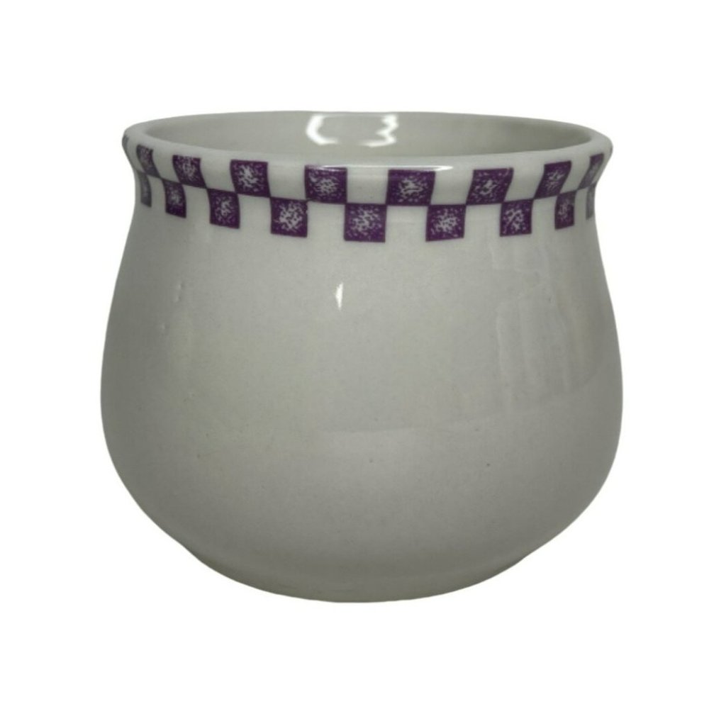 Purple Flowers Coffee Mug Tea Cup Classic Ceramic 3.45” Tall - Picture 4 of 7
